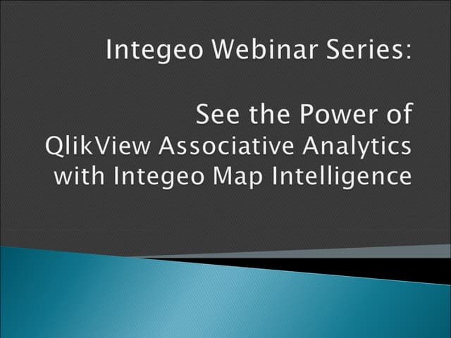 QlikView and Location / Map Intelligence