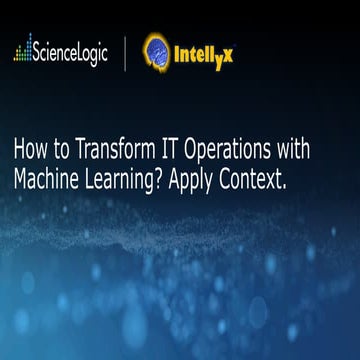How to Transform IT Operations with Machine Learning - Apply Context