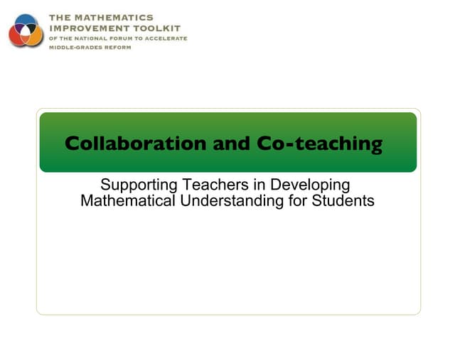 Collaboration and Co-Teaching Workshop