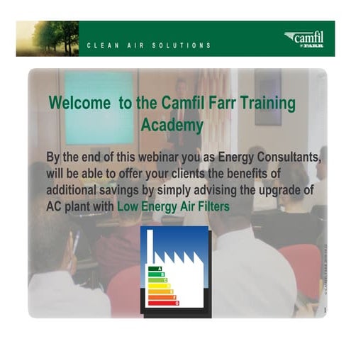 Camfil Farr - Training Academy - Webinar  - low carbon consultants energy ass...