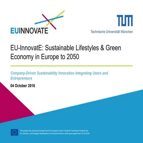 Company-Driven Sustainability Innovation Integrating Users and Entrepreneurs