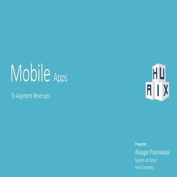 Mobile apps to augment revenue  