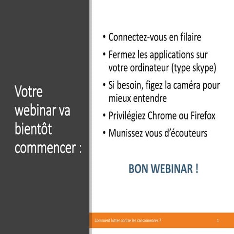 Webinar : comment lutter contre les ransomwares