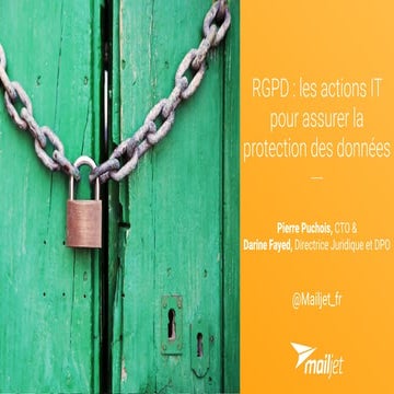 Webinar Mailjet - RGPD & IT - Quelles actions pour assurer la protection des données