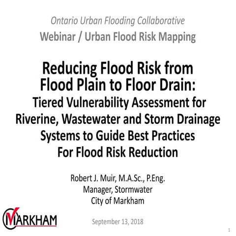 Urban Flood Risk Mapping - Tiered Vulnerability Assessment in Risk Mitigation...