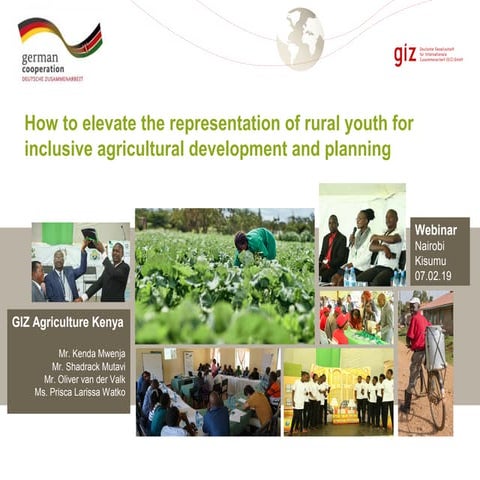 How to Elevate Rural Youth Representation for  Inclusive Agricultural Develop...