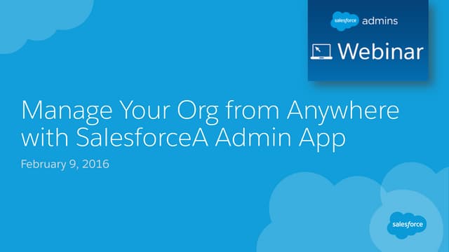 SalesforceA Webinar