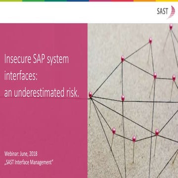 SAST Interface Management for SAP systems [Webinar]