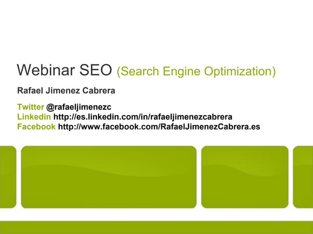 Webinar seo 2012