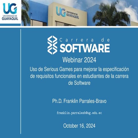 Webinar: Serious Games en Ingeniería de Requisitos