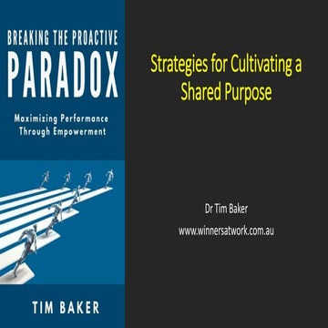 Strategies for Cultivating a Shared Purpose