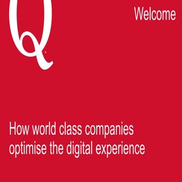 How world class companies optimize the digital experience