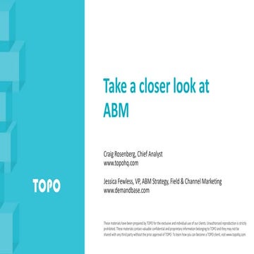Webinar slides takeacloserlookatabm