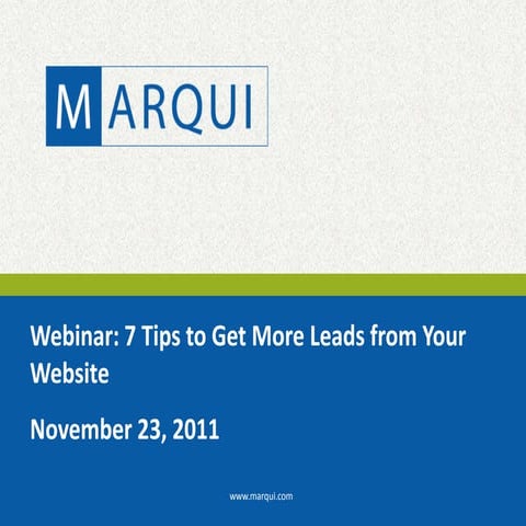 7 Tips to Get More Leads from Your Website