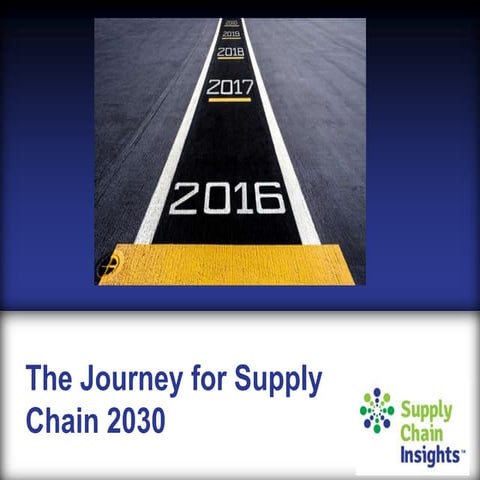 The Journey to Supply Chain 2030 - Silde Deck - 16 NOV 2016