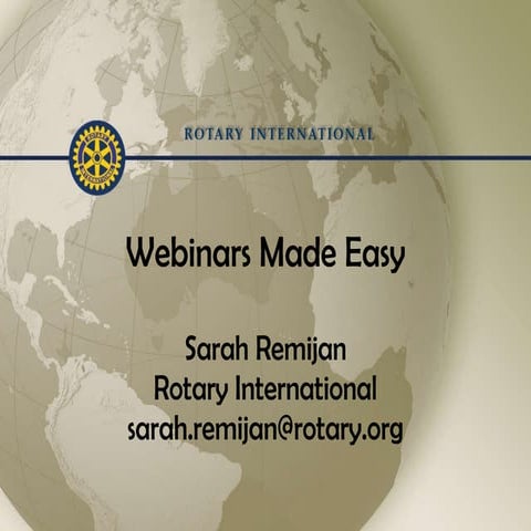 CETS 2011, Sarah Remijan, slides for Webinars Made Easy