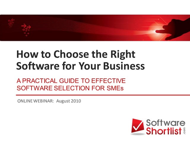 Software Selection for Your Business