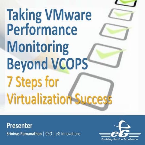 Taking VMware Performance Monitoring Beyond VCOPS