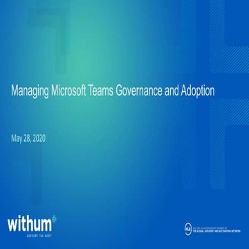 Webinar: Microsoft Teams Adoption and Governance