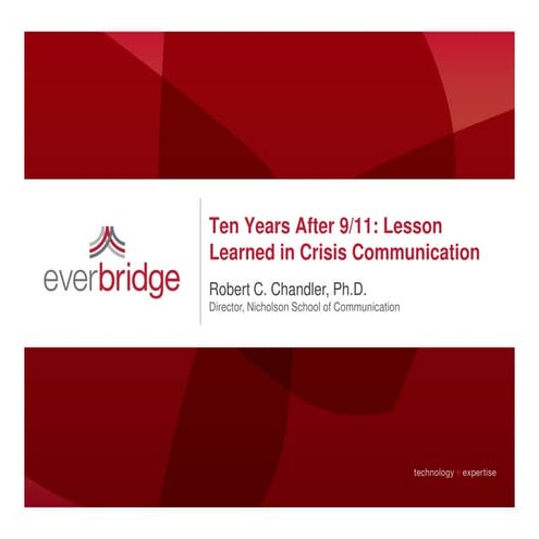 Everbridge Webinar - Ten Years After 9/11