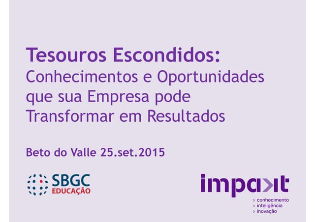 Tesouros Escondidos - Conhecimentos...