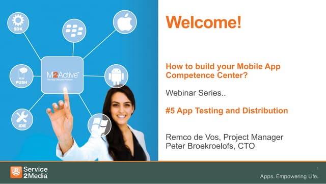Webinar app testing and distribution 