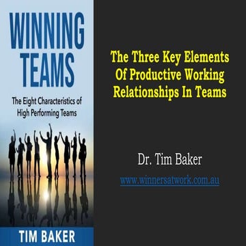 The Three Key Elements of Productive Working Relationships in Teams