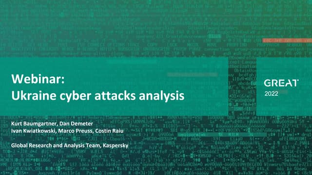 A look at current cyberattacks in Ukraine