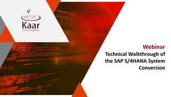 Technical Walkthrough of SAP S/4HANA System Conversion