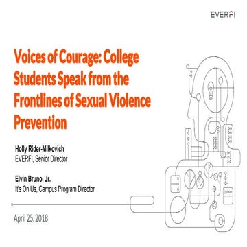 Webinar: Voices of courage-- college students speak from the frontlines of sexual violence prevention