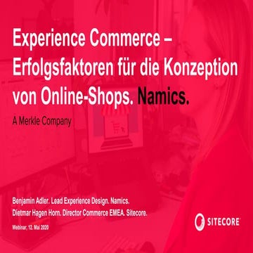 Webinar "Experience Commerce – Erfolgsfaktoren für die Konzeption von Online-Shops."