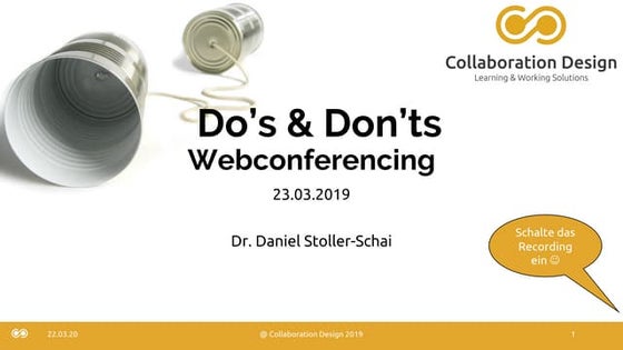 Webinar: Webconferencing Do's and Don'ts