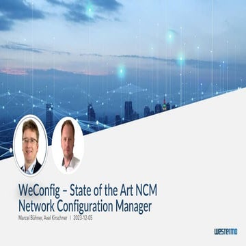 Webinar WeConfig - State of the Art NCM