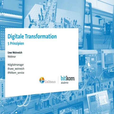  Digitale Transformation: 5 Prinzipien. Bitkom Webinar mit Uwe Weinreich