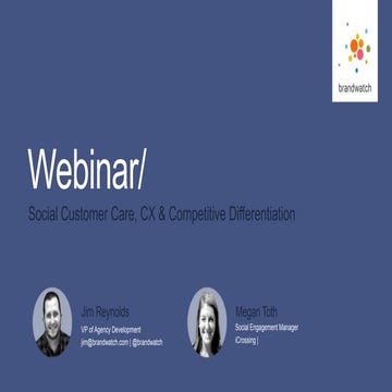 Social Customer Care, CX & Competitive Differentiation