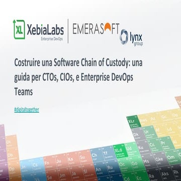 Costruire una chain of custody del software - una guida per Cto Cio Devops