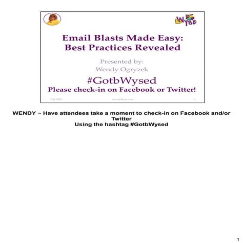 Free Webinar: E-Mail Blasts Made Easy: Best Practices Revealed!