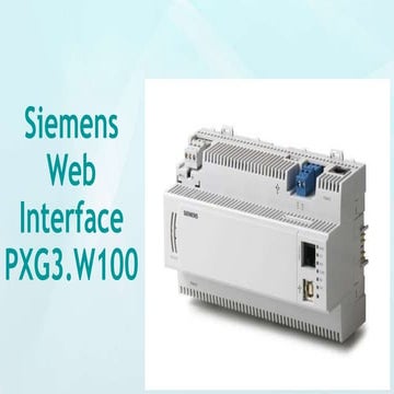 Siemens Web interface PXG 3.W100