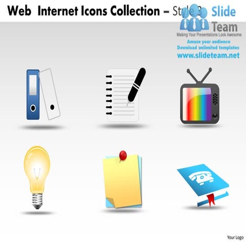 Web internet icons style 3 powerpoint presentation slides ppt templates