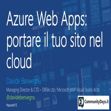 Azure Web Apps: portare il tuo sito sul cloud