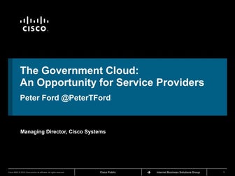 The Government Cloud: An Opportunity for Service Providers