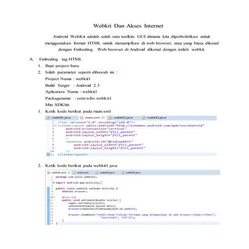 Webkit dan Akses Internet