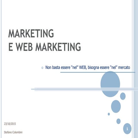Marketing e Web marketing