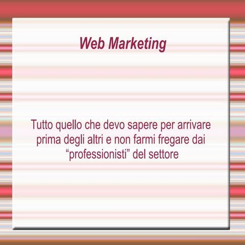 Web marketing for cfp