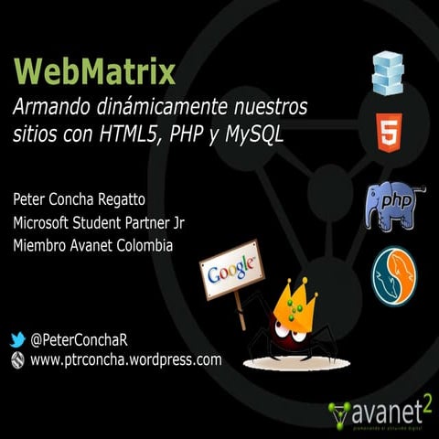 Web matrix.  armando nuestros sitios dinámicamente con html5, php y mysql
