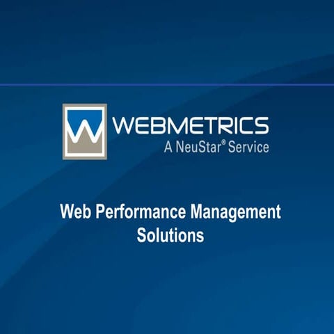 Webmetrics Overview
