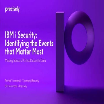 IBM i Security: Identifying the Events That Matter Most