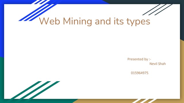 Web mining and its types