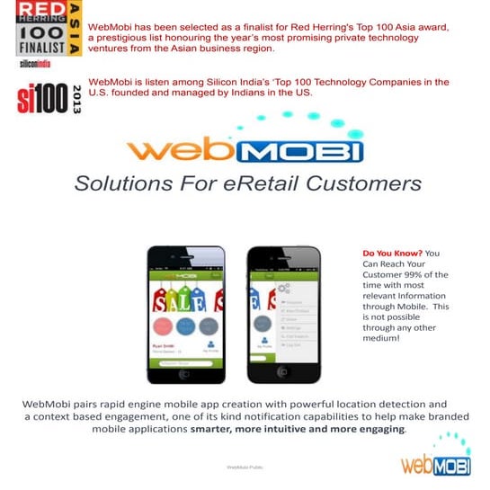 WebMobi Mobile Solutions for eCommerce 