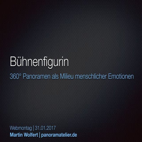 Bühnenfigurin - Martin Wolfert - Webmontag Karlsruhe Januar 2017